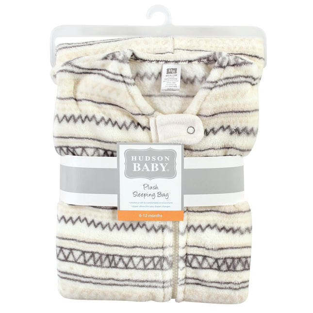 Hudson Baby Unisex Baby Plush Sleeping Bag, Sack, Blanket, Sleeveless Tribal, 0-6 Months