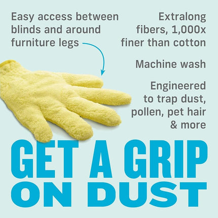 E-Cloth High Performance Dusting Glove, Premium Reusable Microfiber Dusters for Cleaning, 100 Wash Guarantee, 1 Pack