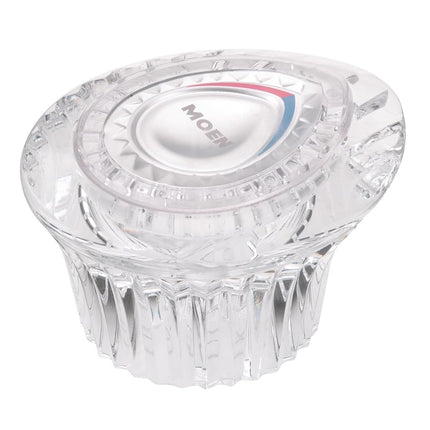 Moen 98039 Juego de manija de grifo con tapa, plástico, cromo, 2.5" H x 2.5" W