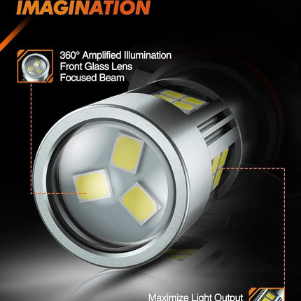 SEALIGHT H8/H9/H11 9005/HB3 H10 Fog Light Bulbs Combo, 100,000LM Ultra-Bright 6500K 9005 H11 Bulbs with Cooling Fan, True Plug N Play, Non-polarity, for 2015-2020 Ford F-150, Pack of 6