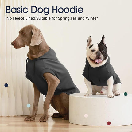 IECOii Soft Extra Large Dog Winter Clothes - XXXL Dog Sweatshirt with Hood for Large Dogs, Golden Retriever Coat, Grey, 3XL