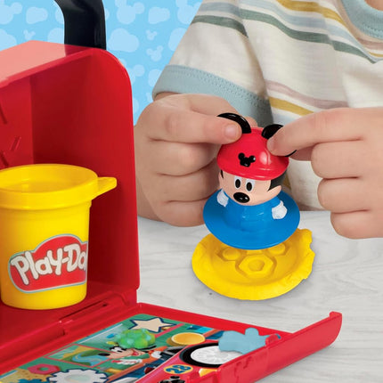 Play-Doh Disney Junior On-the-Go Garage Mickey Mouse Playset, Arts & Crafts Preschool Toys for Children Aged 2+