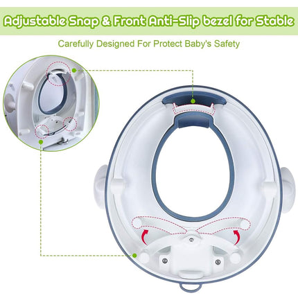 Angelbliss Baby Potty Training Toilet Seat with Soft Cushion Handles, Haute Collection, Double Anti-Slip Design and Splash Guard for Boys and Girls