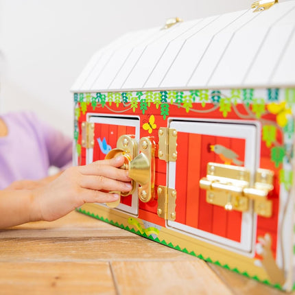 Melissa & Doug Latches Barn | Developmental Toy | Motor Skills | Problem Solving | 3+ | Gift for Boy or Girl, 10.25� x 9� x 7.5�, Multi - Colour