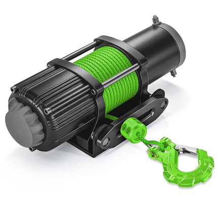 Nilight Forged Steel Winch Hook 3/8" Grade 70 Safety Latch Winch Cable Hook Stopper & Clevis Slip Hook Sets, Included Allen Wrench,Max 35,000 lbs,2 Years Warranty, Green