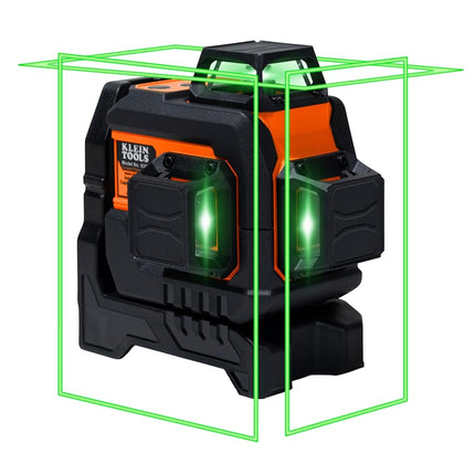 Klein Tools 93CPLG Compact Self-Leveling Laser Level, Bright Green Cross Line 360-Degree Laser Planes, Rechargeable, Magnetic Mount