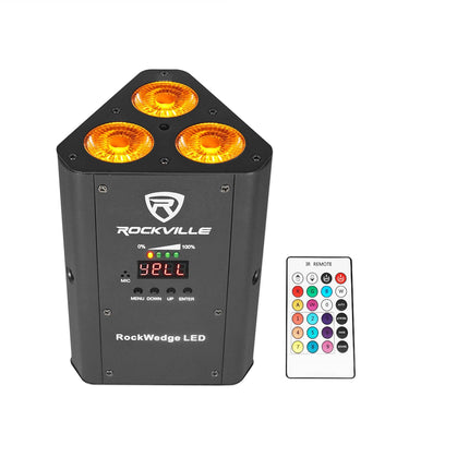 Rockville 54w RGBWA+UV Rechargeable Battery Wirele
