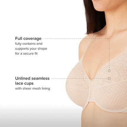 Wacoal Women's Visual Effects Underwired Minimiser Bra, Sand, 36C
