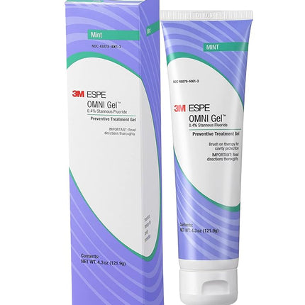 3M ESPE 12106M OMNI Gel Gel de fluoruro de estaño al 0.4% para cepillado, sabor menta, repuesto