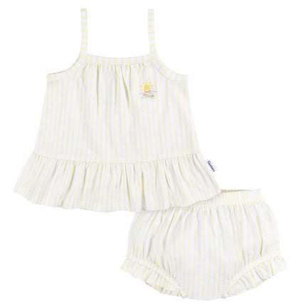 Gerber baby-girls Sleeveless Tunic Top and Diaper Cover Set, Stripe, 24 Months