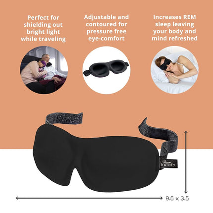 Bucky 40 Blinks No Pressure Solid Eye Mask for Sleep & Travel, Plum, One Size, Plum, 1 Count (Pack of 1), 40 Blinks No Pressure Eye Mask for Travel & Sleep