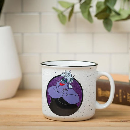Silver Buffalo Disney Ursula Poor Unfortunate Souls Glitter Ceramic Camper Mug, 20 Ounces