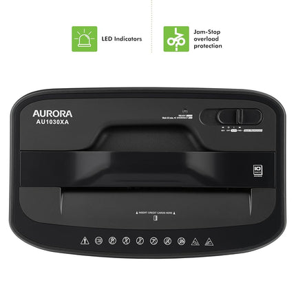 Aurora AU1030XA 10-Sheet Crosscut Paper/Credit Card Shredder with 4.4-Gallon Wastebasket