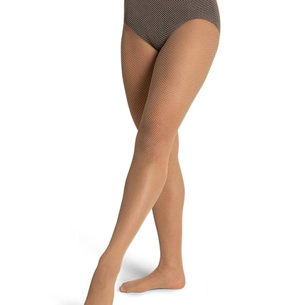 Capezio Classic Fishnet Tight With Seams, Caramel,