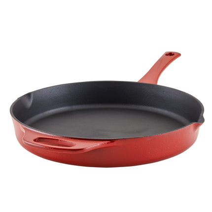 Rachael Ray Nitro Cast Iron Frying Pan/Skillet wit