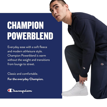 Champion Men's Powerblend Pullover Hoodie, Granite Heather, XL