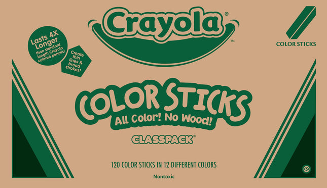 Crayola Color Sticks (120ct), Classroom Supplies, 