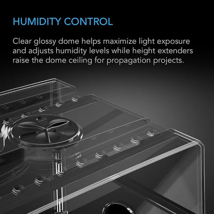 AC Infinity Large Humidity Dome, Heavy-Duty Germination Kit with 3 mm