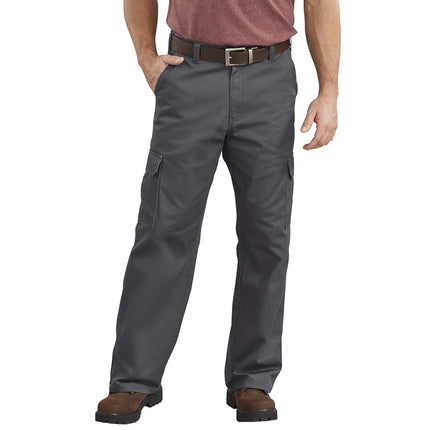 Dickies Men's Loose Fit Cargo Work Pant, Charcoal, 32x32