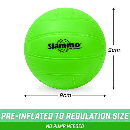 Pelotas de repuesto oficiales Slammo de GoSports, paquete de 3 unidades - Compatibles con todos los sets de juego Roundnet - Elija entre pelotas tamaño competición o tamaño XL