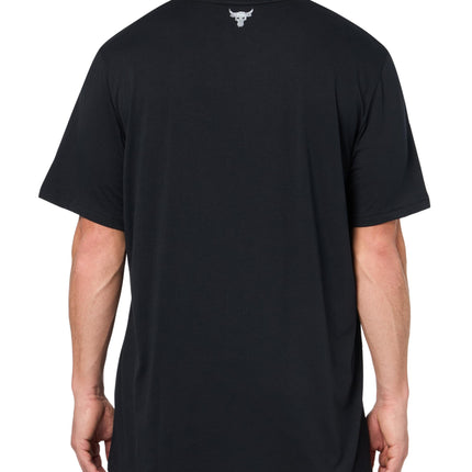 Under Armour Men's Project Rock Iron 7 Short Sleeve T Shirt, (001) Black / / White, Large