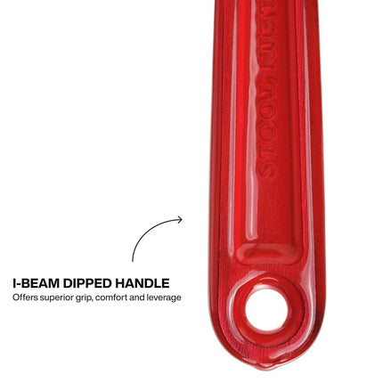 KLEIN TOOLS D506-4 Adjustable Drive Wrench, Forged with High Polish Chrome Finish and a Plastic Dipped Handle, 4-Inch
