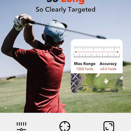 REDTIGER 1200 Yards Golf Range Finder with Slope, 7X Magnification