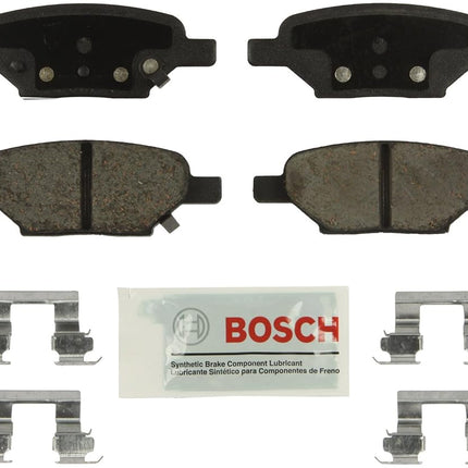 BOSCH BE1033H Blue Ceramic Disc Brake Pad Set With Hardware - Compatible With Select Chevrolet Cobalt, HHR, Malibu; Pontiac G5, G6, Pursuit; Saturn Aura, Ion; REAR