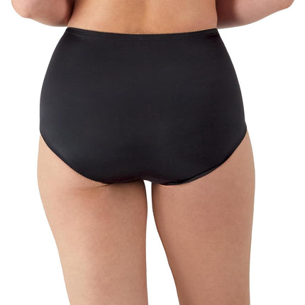 Bali Women's Firm Shapewear Pack, Shaping Brief with Tummy Control, 2-Pack, Black Jacquard, L