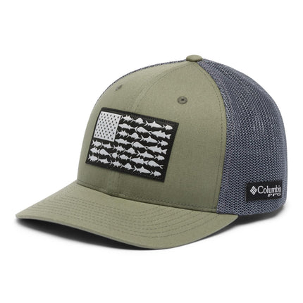 Columbia Unisex PFG Fish Flag Mesh Ball Cap, Cypre