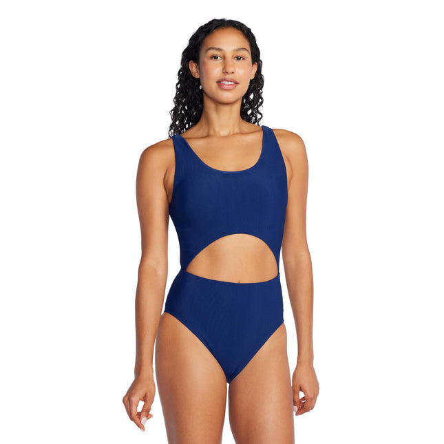 Speedo Women's Swimsuit One Piece Keyhole Tie Back