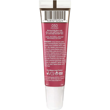 Burt's Bees Brillo Labial Hidratante 100% Natural, Pucker - 1 Tubo