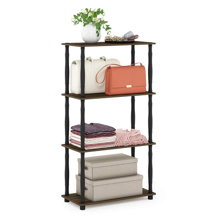 Furinno TURN-N-TUBE Storage Shelves, 4-Tier Book S