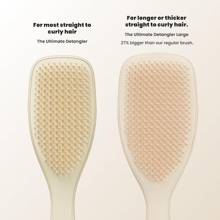 Tangle Teezer | The Large The Ultimate Detangler Hairbrush | Perfect for Long, Thick, Curly & Textured Hair | Two-Tiered Teeth for Gentle Detangling | Reduces Breakage | Ergonomic Handle | Cappucino