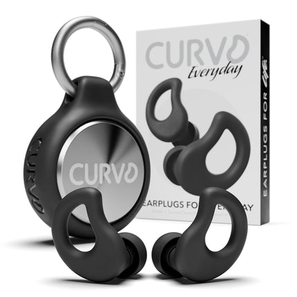 CURVD Everyday Earplugs + Case Clip Bundle, The Pe
