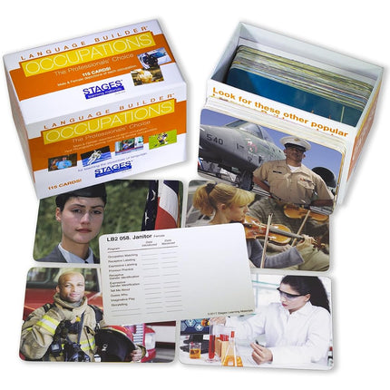 Stages Learning Materials Language Builder Occupation, Career & Community Helper Picture Flashcards Photo Cards for Autism Education and ABA Therapy