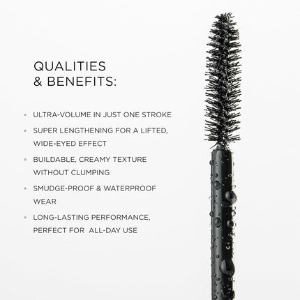 Splashproof Waterproof Mascara - 1356 Black by Lord and Berry for Women - 0.35 oz Mascara