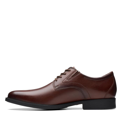 Clarks Men's, Whiddon Plain Toe Oxford, Mahogany Leather, 8.5 UK