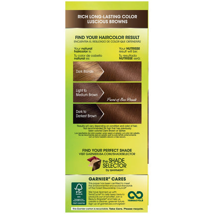 Garnier Nutrisse Nutrisse Tinte Castaño Mediano Dorado Marrón Castaño Mediano Dorado Marrón (Paquete de 3) de Garnier