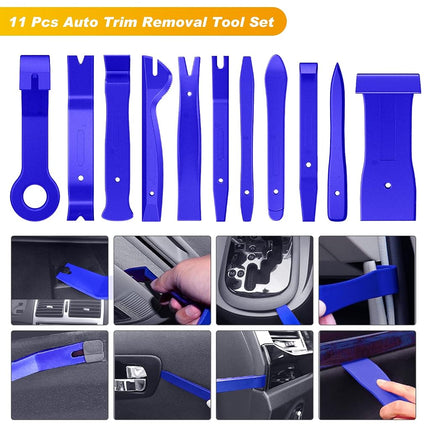 GOOACC 102Pcs Trim Removal Tool, Auto Push Pin Bumper Retainer Clip Set Fastener Terminal Remover Tool Round Handle Crowbar Pry Kit Car Panel Radio Removal Auto Clip Pliers (GRC-208)