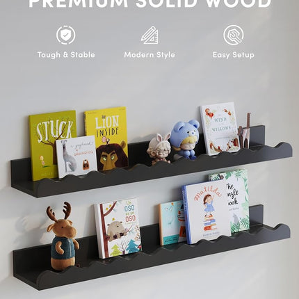 Seocry Nusery Shelves (23", Black)
