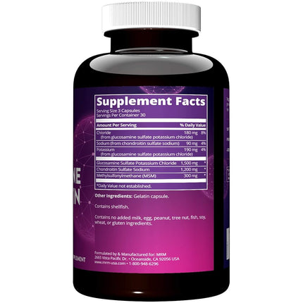 MRM Glucosamine Chondroitin MSM Capsules, 90 Count