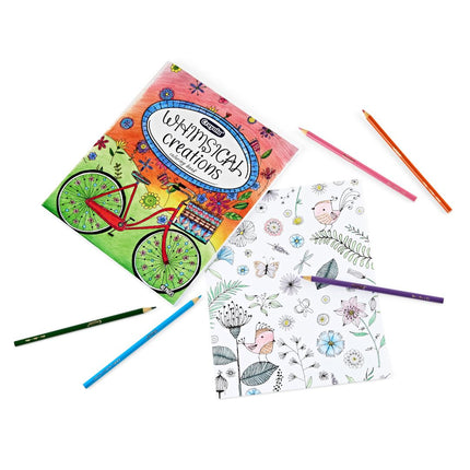 Crayola Whimsical Creations Adult Coloring Book (40 Pages), 8x10, Perforated, Gift for Teens & Adults