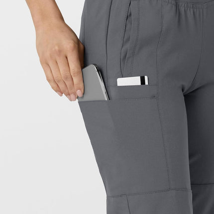 WonderWink W123 Women's 5555 Comfort Waist Jogger Pant, Pewter, Small Tall