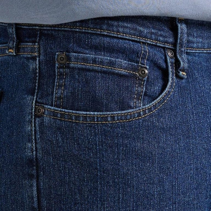 Wrangler Authentics Men's Comfort Flex Waist Relaxed Fit Jean, Dark Stonewash, 50W / 32L Big Tall