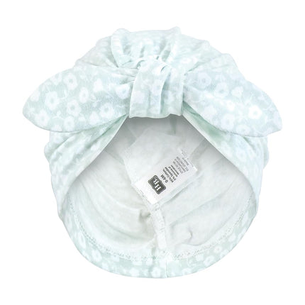 Hudson Baby - Turbans en Coton pour Bébé Fille, 0-24 Mois, Motif Végétal Moderne, 0-24 Mois