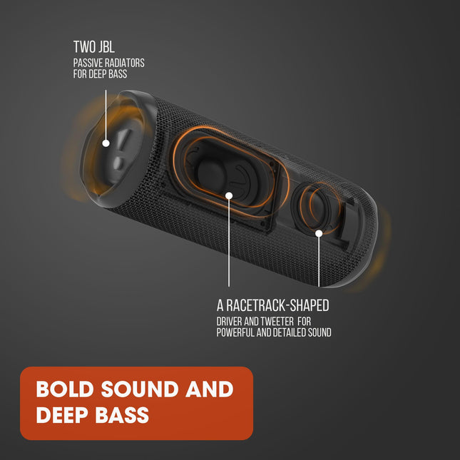 JBL Flip 6-Portable Bluetooth Speaker, Powerful Sound and Deep Bass, IPX7 Waterproof, 12 Hours of Playtime, PartyBoost for Multiple Speaker Pairing, Camo