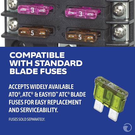 Blue Sea Systems 5028 ST Blade Fuse Block 6 Circuit with Cover