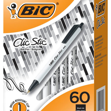 BIC Clic Stick 1.0mm Retractable Ball Pen - Medium