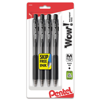 Pentel WOW! Retractable Ballpoint Pens, Medium Lin